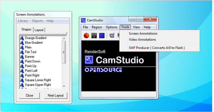 CamStudio - darmowy program do nagrywania ekranu