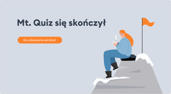 Slajd końcowy quizu PowerPoint 