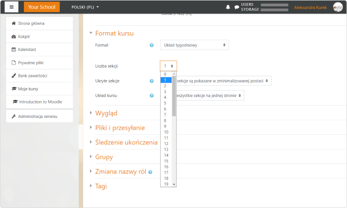 Tworzenie przykładowego kursu na platformie Moodle™ Aby dodać quiz w Moodle™ niezbędne jest utworzenie nowego kursu