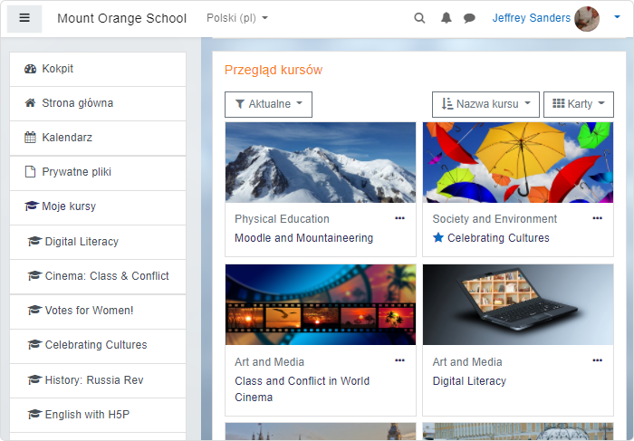 Przegląd kursu Przegląd kursu w Moodle™