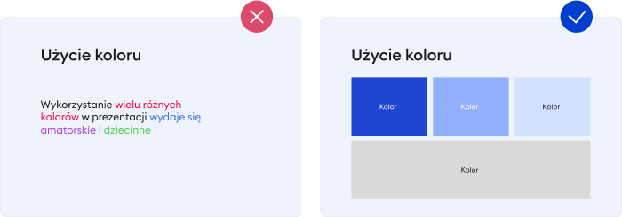 Wykorzystanie podstawowej kolorystyki Wykorzystanie podstawowej kolorystyki