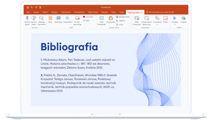 Jak zrobić prezentację multimedialną: dodawanie bibliografii