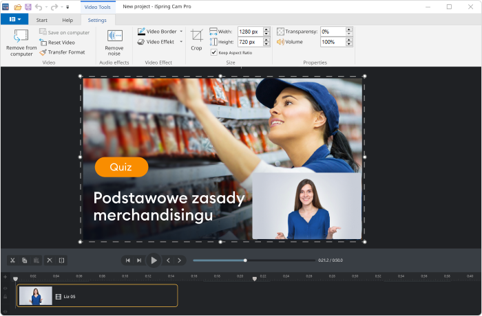 Edytor wideo iSpring Suite Edytor wideo iSpring Suite