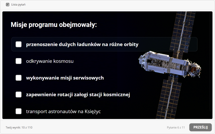 Quiz z wieloma odpowiedziami w iSpring Suite Pytanie z wieloma odpowiedziami