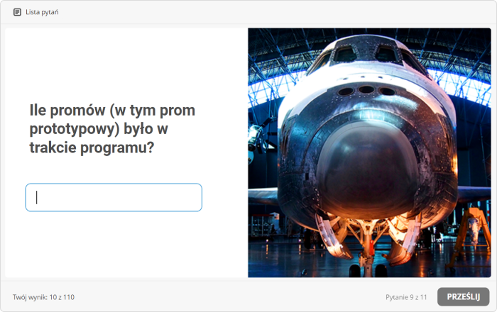 Quiz numeryczny w iSpring Suite Pytanie numeryczne
