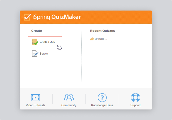 Tworzenie nowego testu na ocenę w iSpring QuizMaker Tworzenie nowego testu na ocenę w iSpring QuizMaker