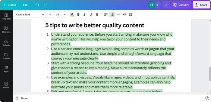 Nowoczesne technologie w edukacji Canva Magic Write